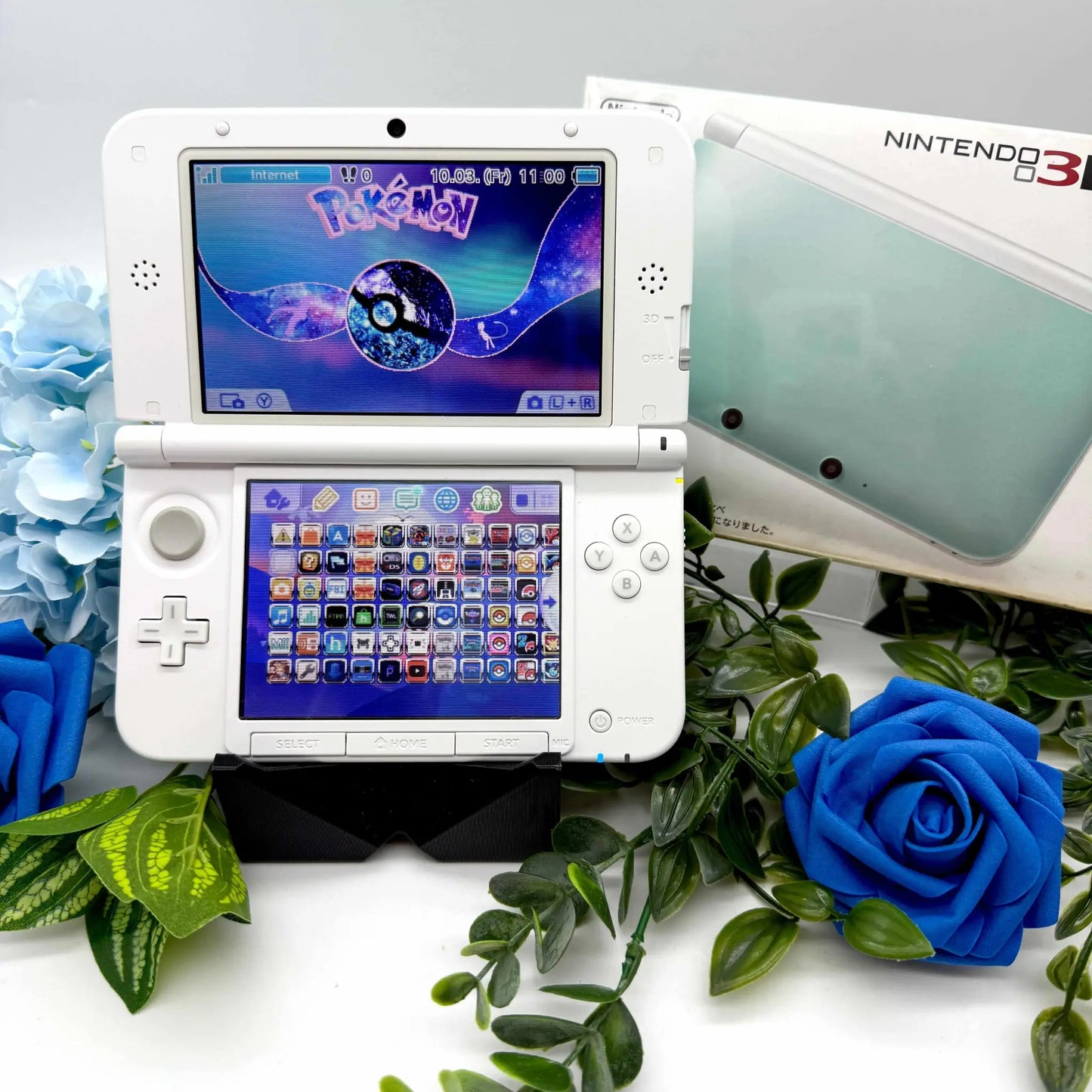 Nintendo 3DS XL white mint gemoddet - 3DSRenew