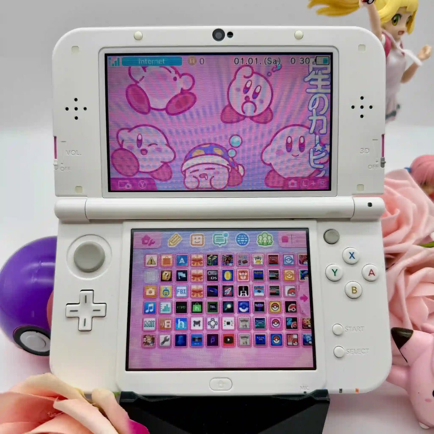 New Nintendo 3DS XL weiß pink gemoddet - 3DSRenew