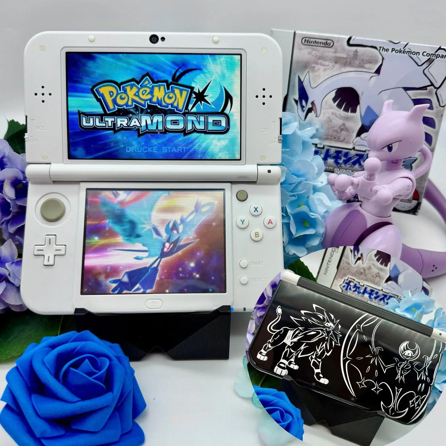 New Nintendo 3DS XL Pearl Pokemon modded