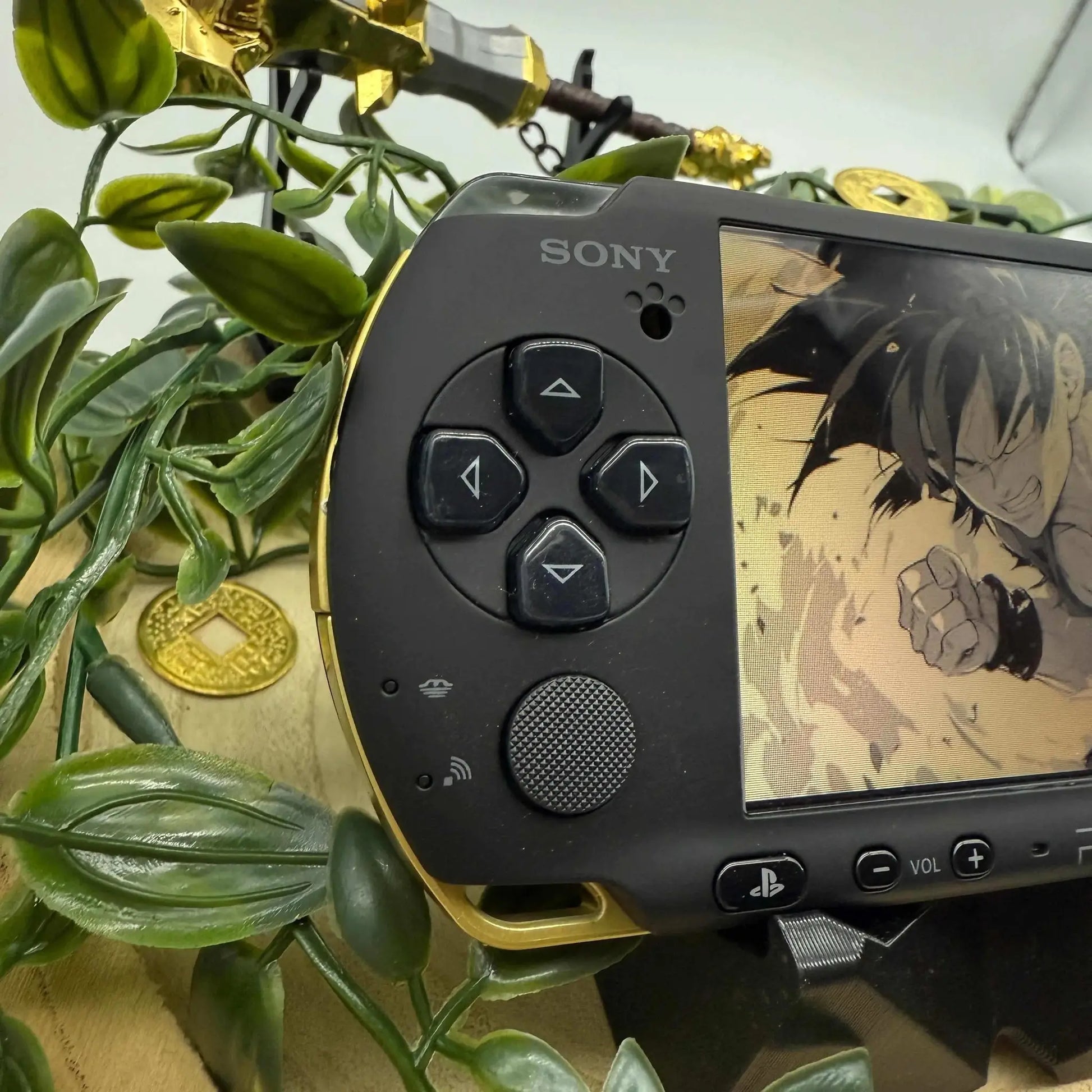 PSP 3000 in schwarz gold gemoddet - 3DSRenew