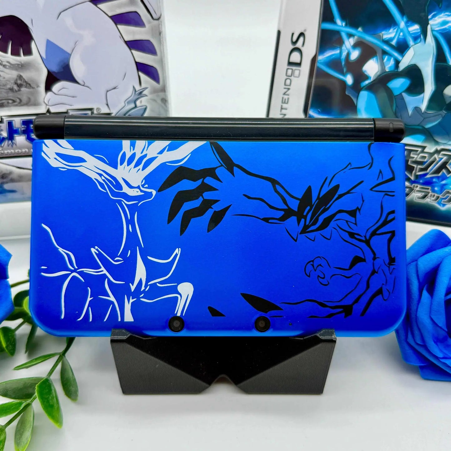 Nintendo 3DS XL schwarz blau Pokemon XY gemoddet - 3DSRenew