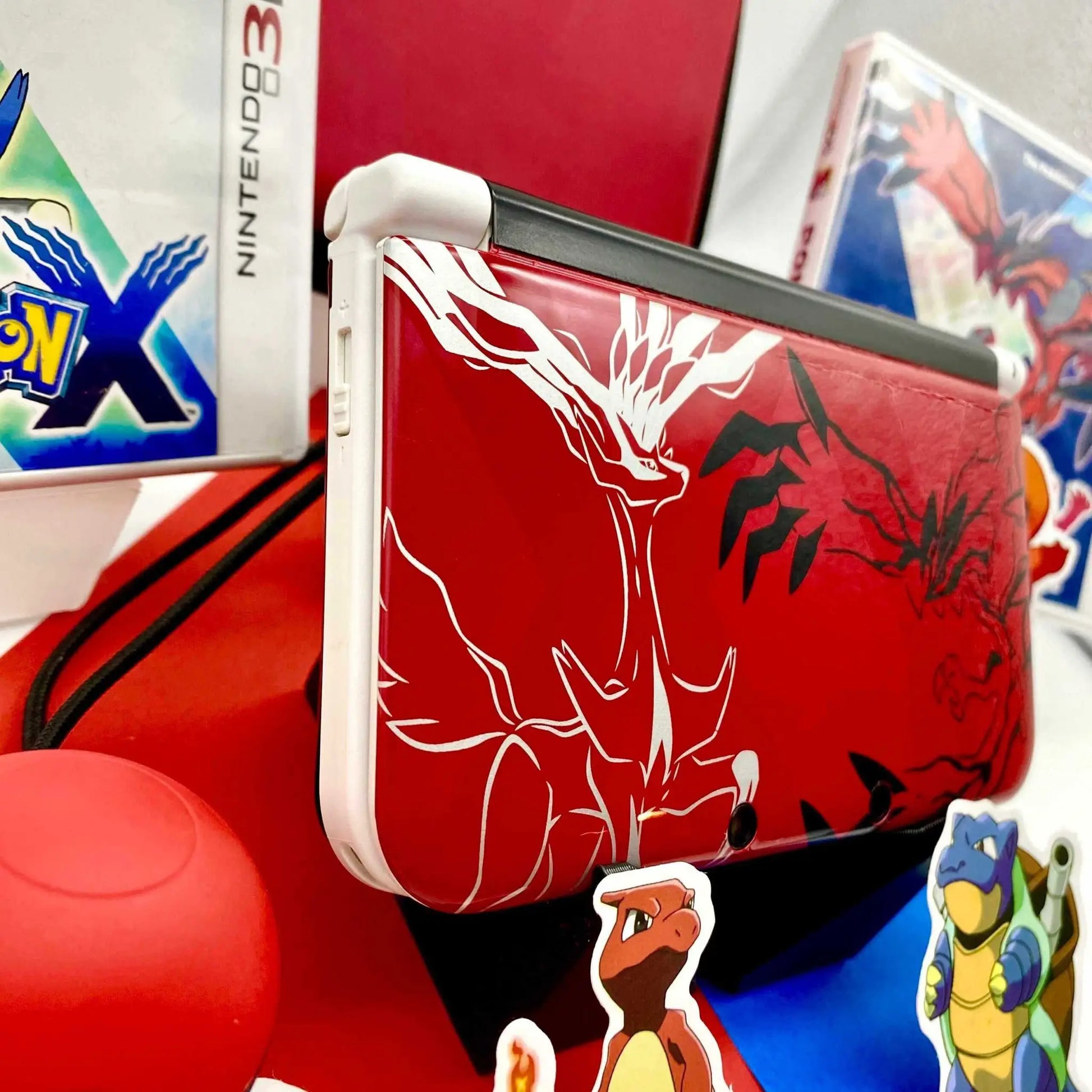 Nintendo 3DS XL weiß rot Pokemon XY gemoddet - 3DSRenew