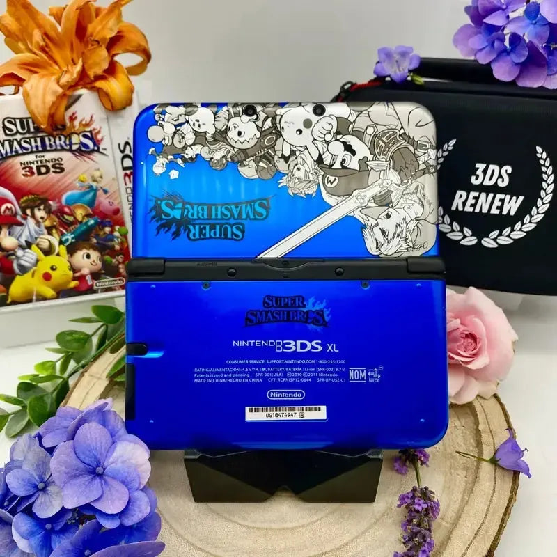 Nintendo 3DS XL schwarz blau Smash Bros gemoddet - 3DSRenew