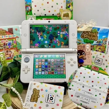 Nintendo 3DS XL weiß Animal Crossing gemoddet - 3DSRenew
