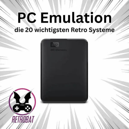 2TB Festplatte für Retro, 3DS, Wii/U, PSP, PS3 und Xbox Games | kompatibel mit Windows - 3DSRenew