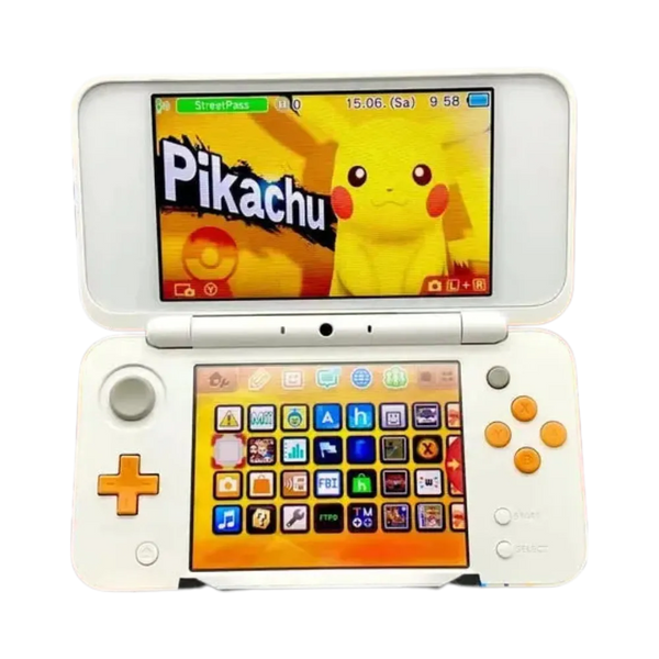 New Nintendo 2DS XL modded in white/orange
